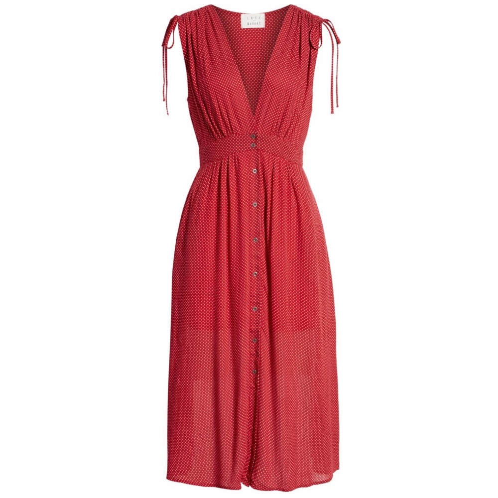 Lost + Wander Polka Dot Midi Dress